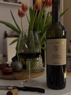 Bevor es ins Bett geht noch ein Glas Rotwein - 2024er Cuvée S vom @weingut_rauschkolb aus der Pfalz. Sehr Rundfunk harmonisch, weiche Tannine.  Danke Danny und Patrick 🫶🍷  #wein #weinausderpfalz #deutscherwein #weinblogger